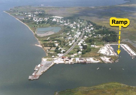 Aerial Saxis Boat Ramp